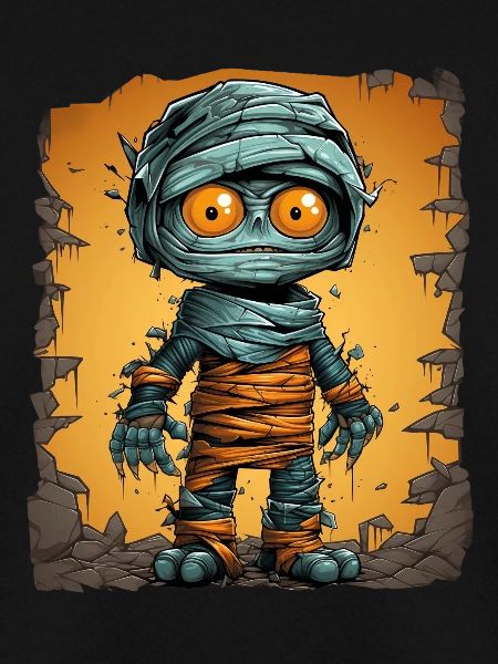 Halloween Spooky Cartoon Mummy