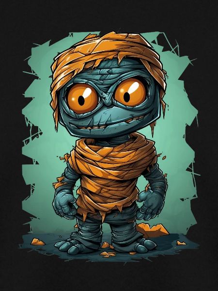 Halloween Spooky Cartoon Mummy