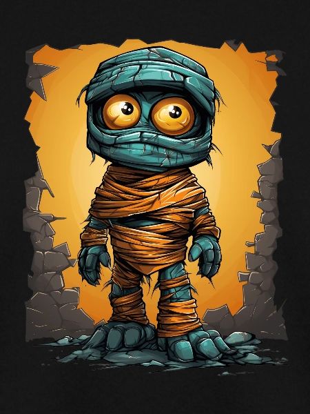 Halloween Spooky Cartoon Mummy
