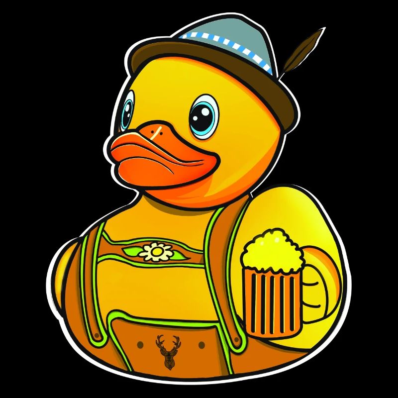 Rubber duck with beer mug Bavarian