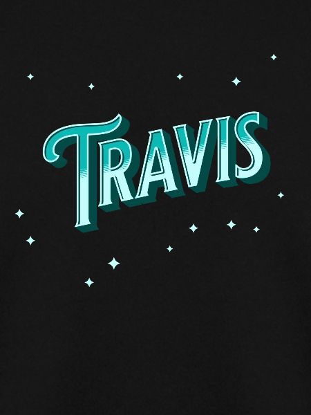 Travis' name personalized