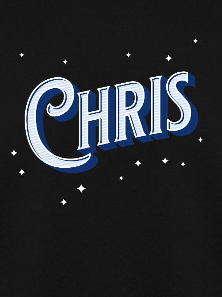 Chris' name personalized