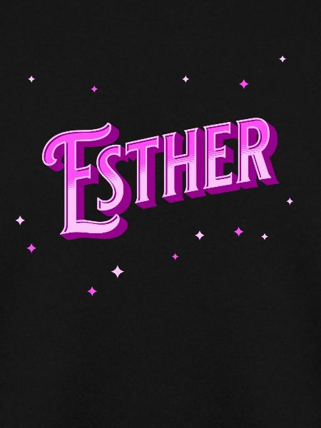 Esther's name personalized
