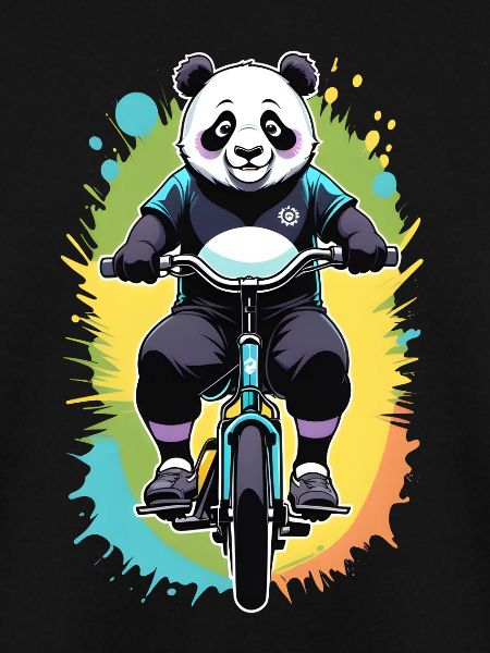 Panda Radfahrer