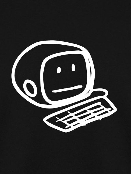 Computer Smiley Face (White)