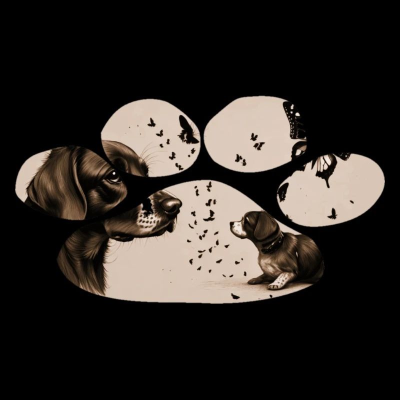 Le chien et le papillon