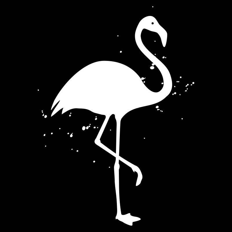 Flamingo silhouette joyeuse été soleil plage