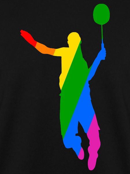Regenbogen Badminton Tennis Design
