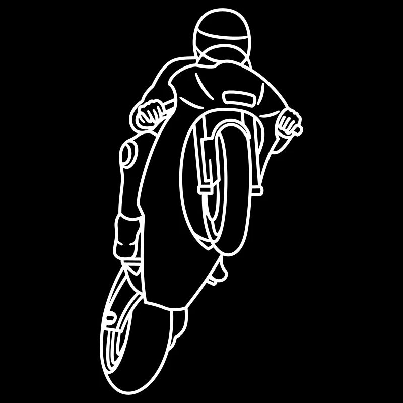 Wheelie extrem mit Rennmotorrad - hell