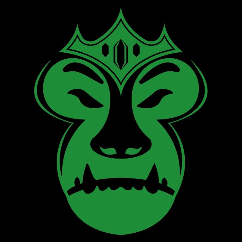 Masque Tribal Couronné Vert