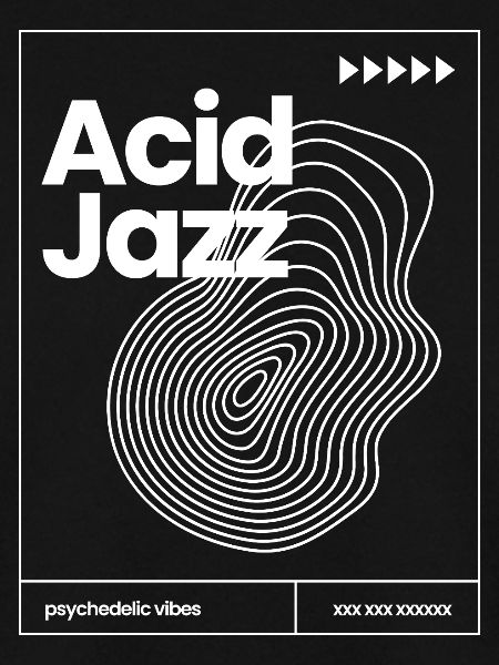 Design eines Acid-Jazz-Musikplakats