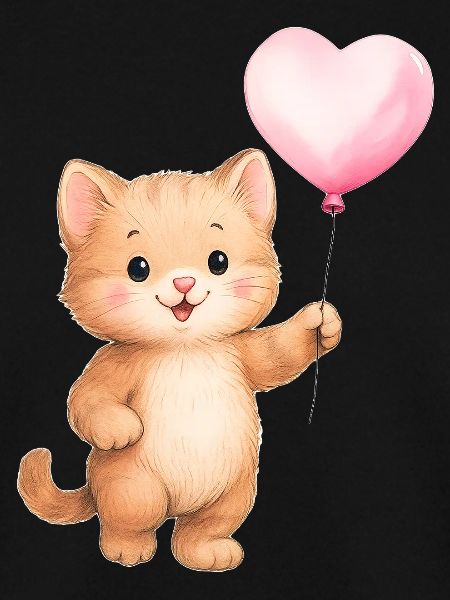 Herzballon Katze
