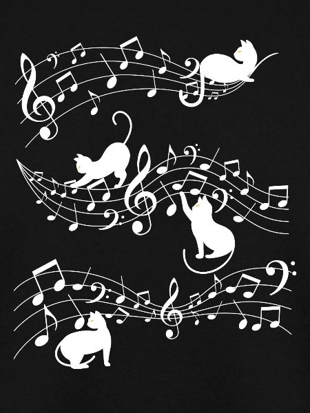 Music Note And Cat