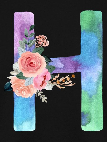 Buchstabe H Aquarell