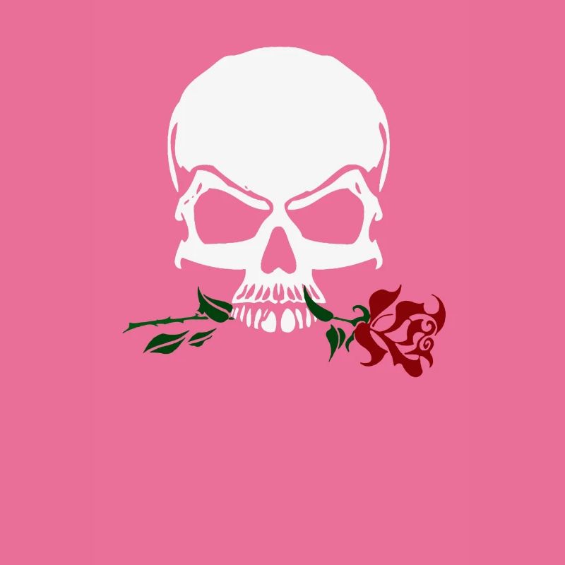 Rose et crâne