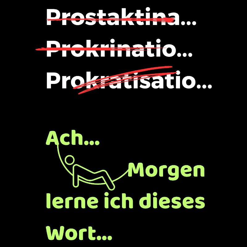 Prokrastination Witz lustiger Spruch Hängematte
