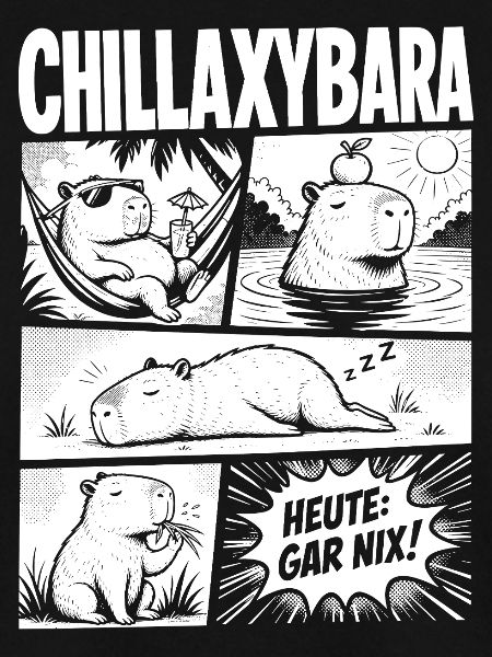 Chillax Capybara Relax Comic Design