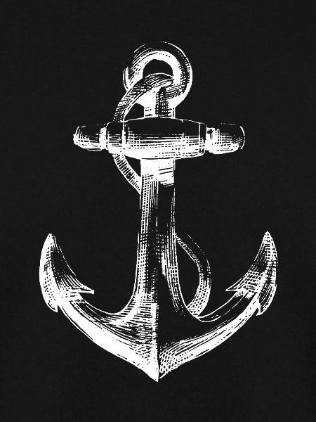Weißes Anker-Emblem