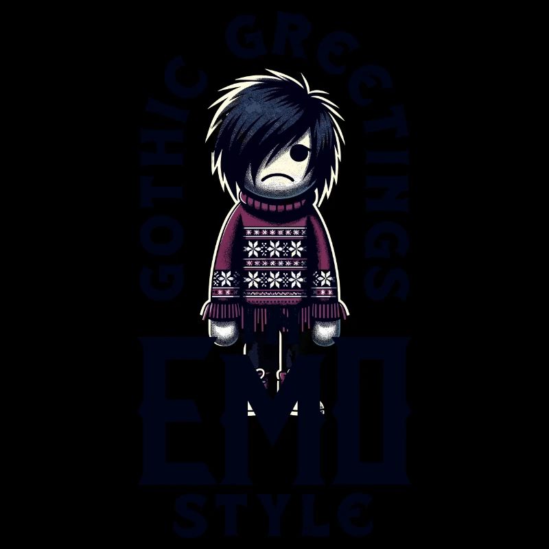 Gothic Greetings in Emo Style Emocore Aesthetic