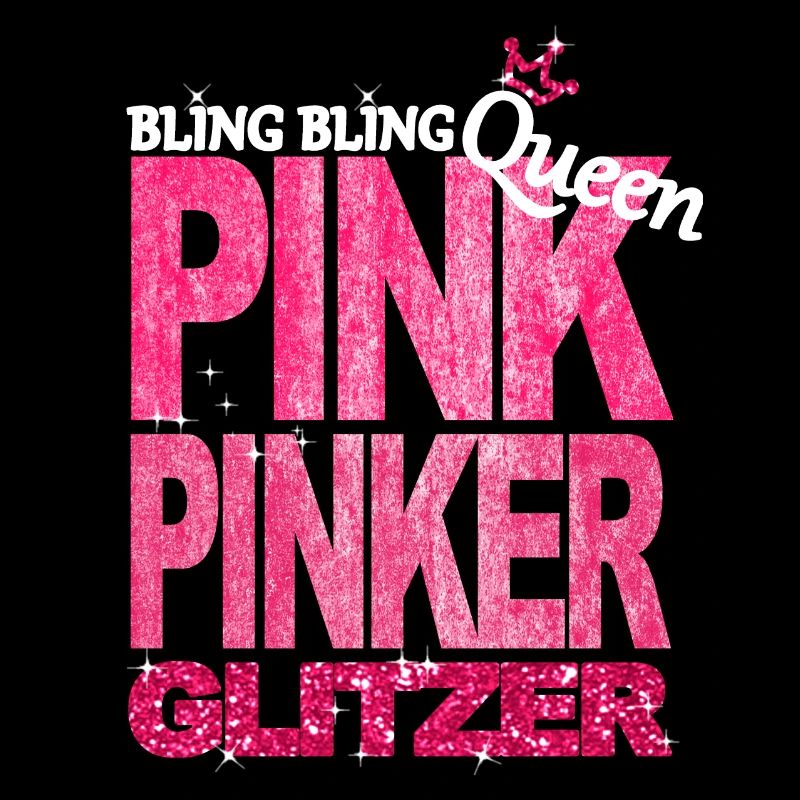 Bling Queen Pink Glitzer Prinzessin Geburtstag