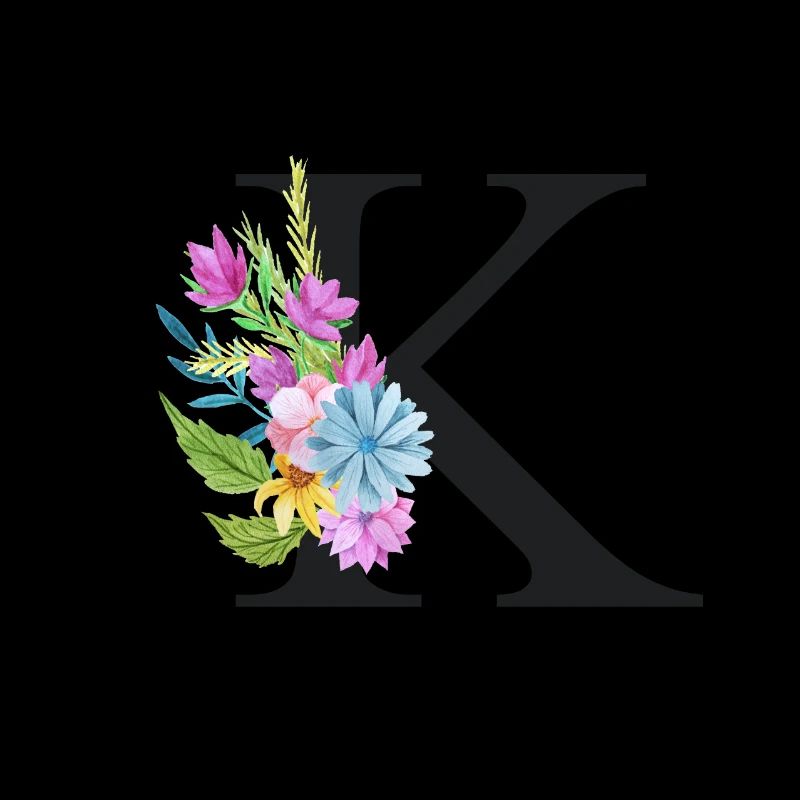 K Buchstabe Schwarz