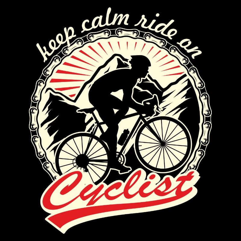Cyclist - keep calm ride on