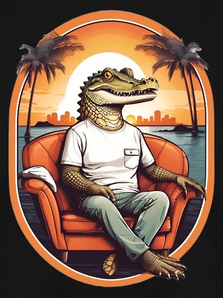 Alligator auf Sofa