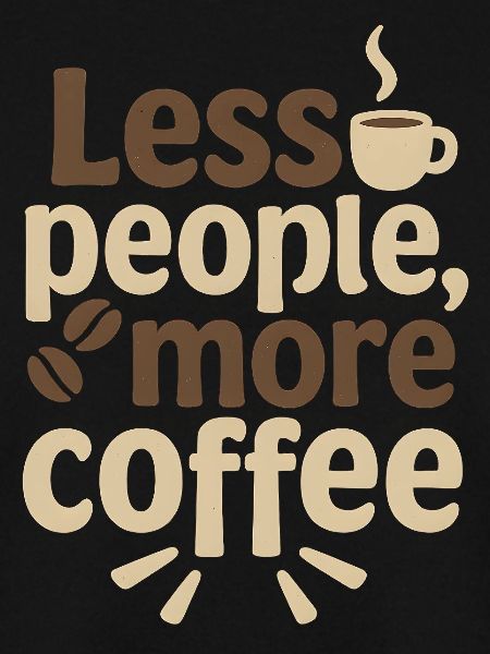 Minimalistische Kaffee-Sprichwort-Illustration