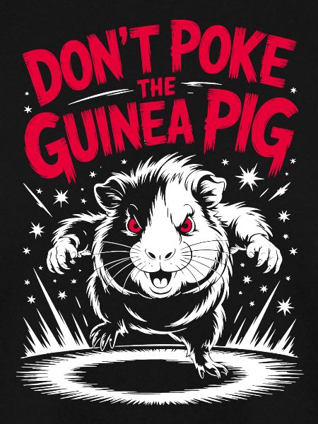 Bissiges Meerschweinchen mit lustigem Spruch