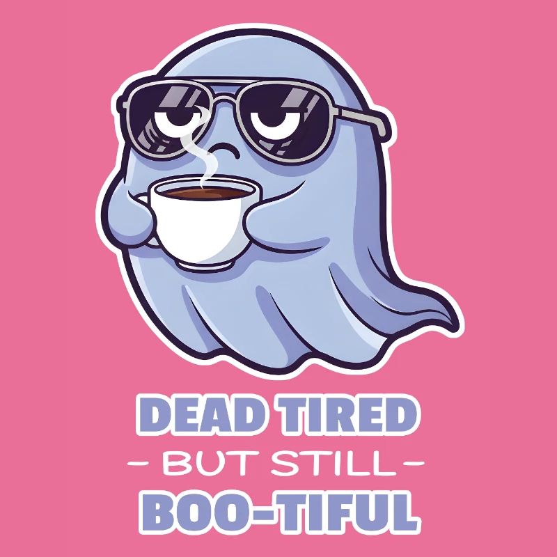 Dead Tired, Still Boo-tiful - Halloween Ghost