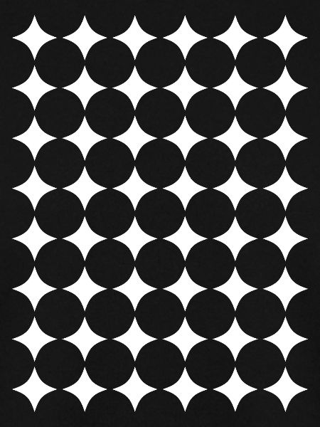 Polka-Punkt-Gitter: Fette schwarze Kreise