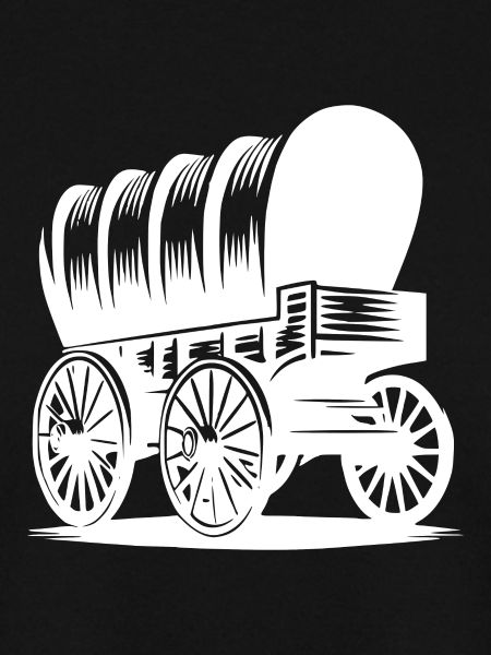 Klassischer Pferde Planwagen