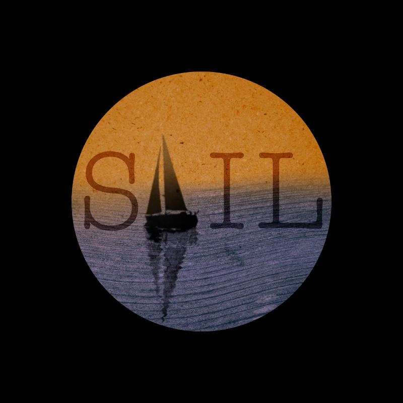 Sail boat in sunset mist