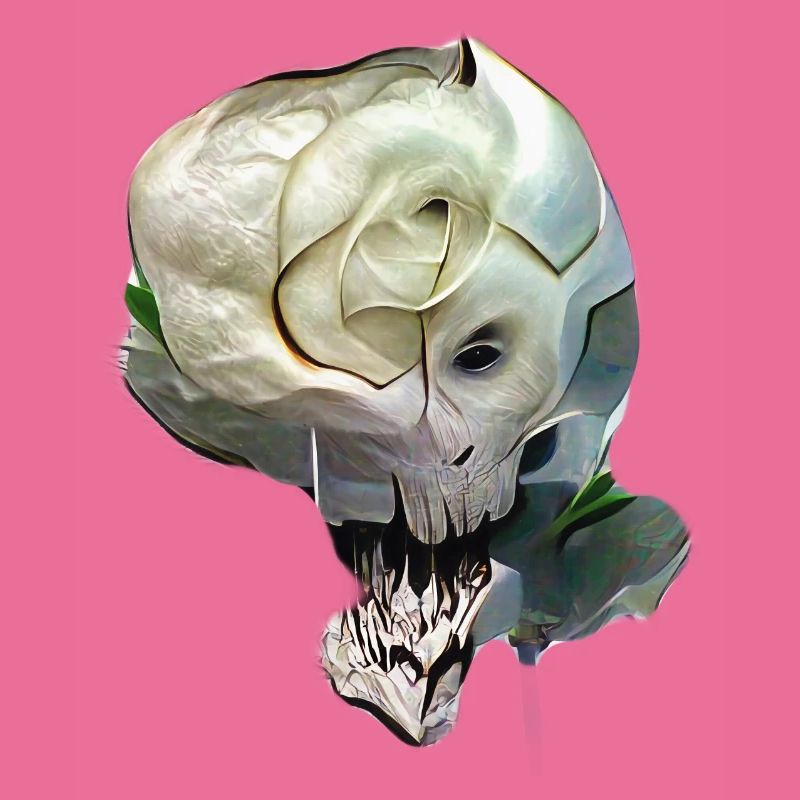 Schädel Rose