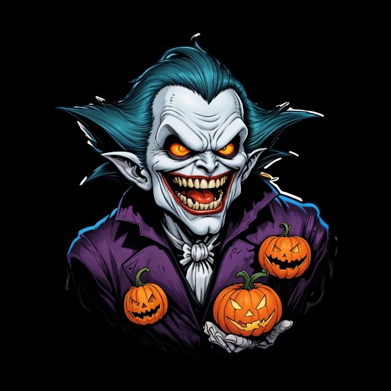 Halloween - Vampir Blutsauger Grusel mit Kürbis