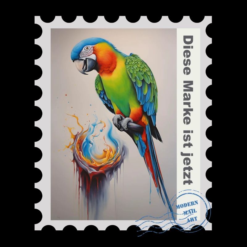 Illustration à l’aérographe « Parrot 09 » DE