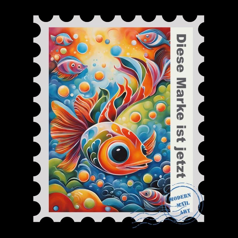Airbrush-Illustration "Fische 02" DE