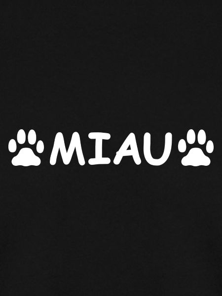 Miau mit Pfotenabdruck