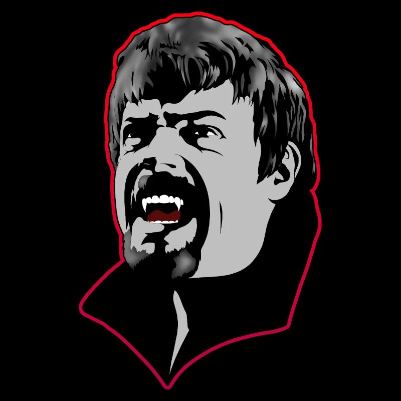 Ein hungriger Vampir Mann - rot