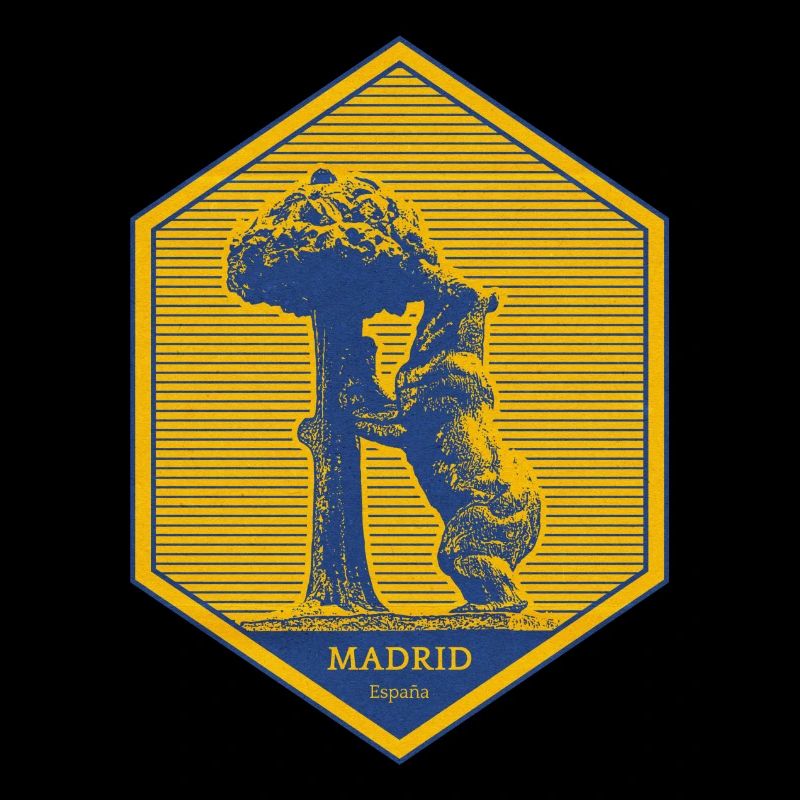 Emblème de Madrid avec ours et arbre