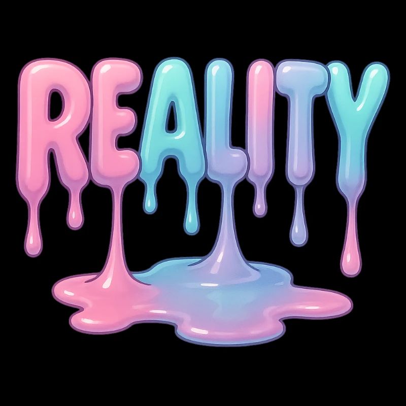 Reality - Tropfende Pastell Schrift