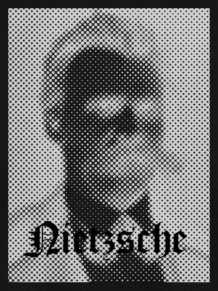 Halftone Philosophical Portrait