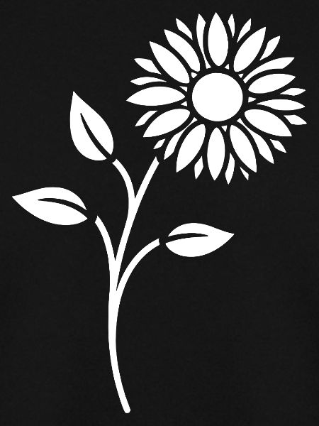 Blumen Silhouette Abstrakte Blütenkunst