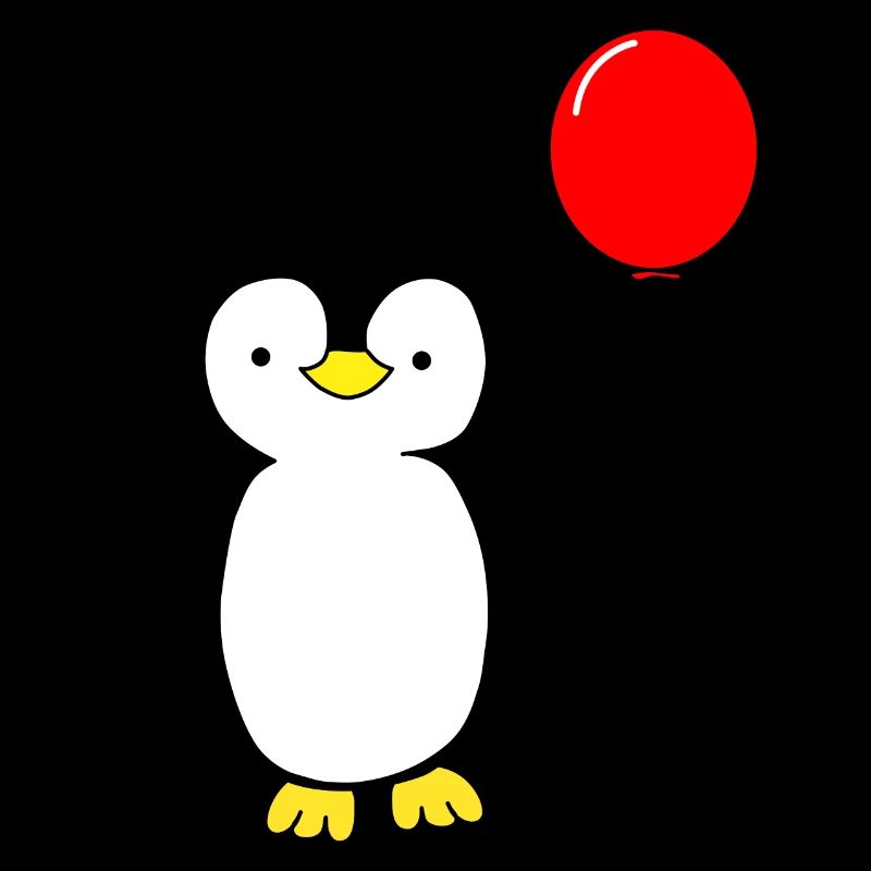 Pinguin mit Ballon