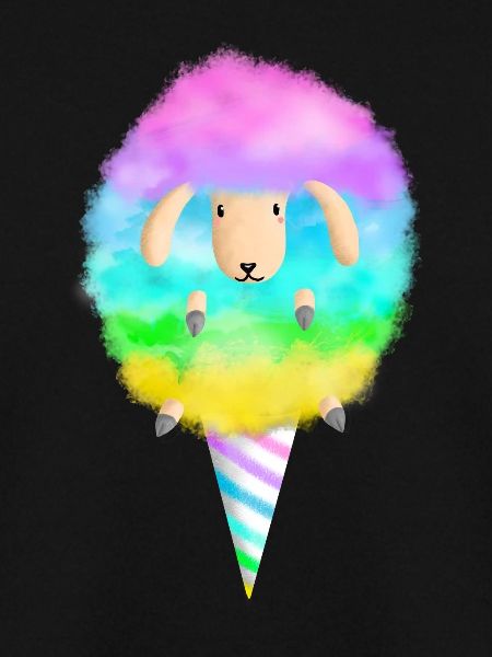 Zuckerwatte Schaf