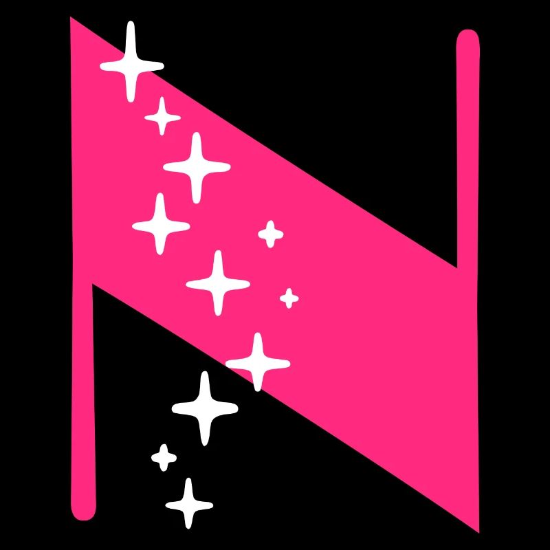 Letter N Glitter