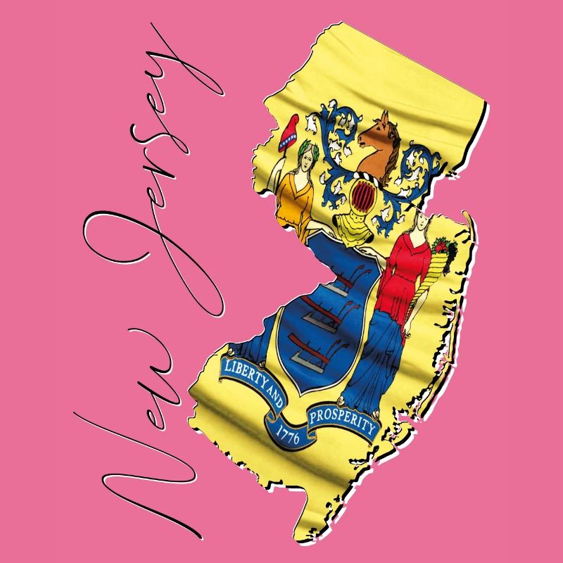 New Jersey (États-Unis) | Drapeau réel | Flag Map Script