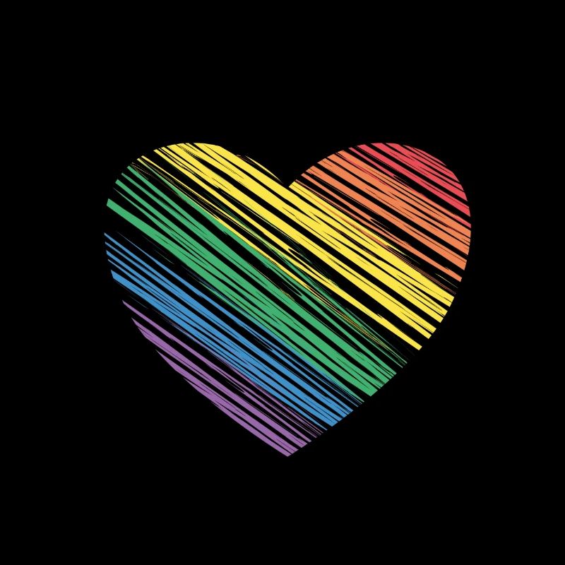 Herz, Regenbogen, Pride