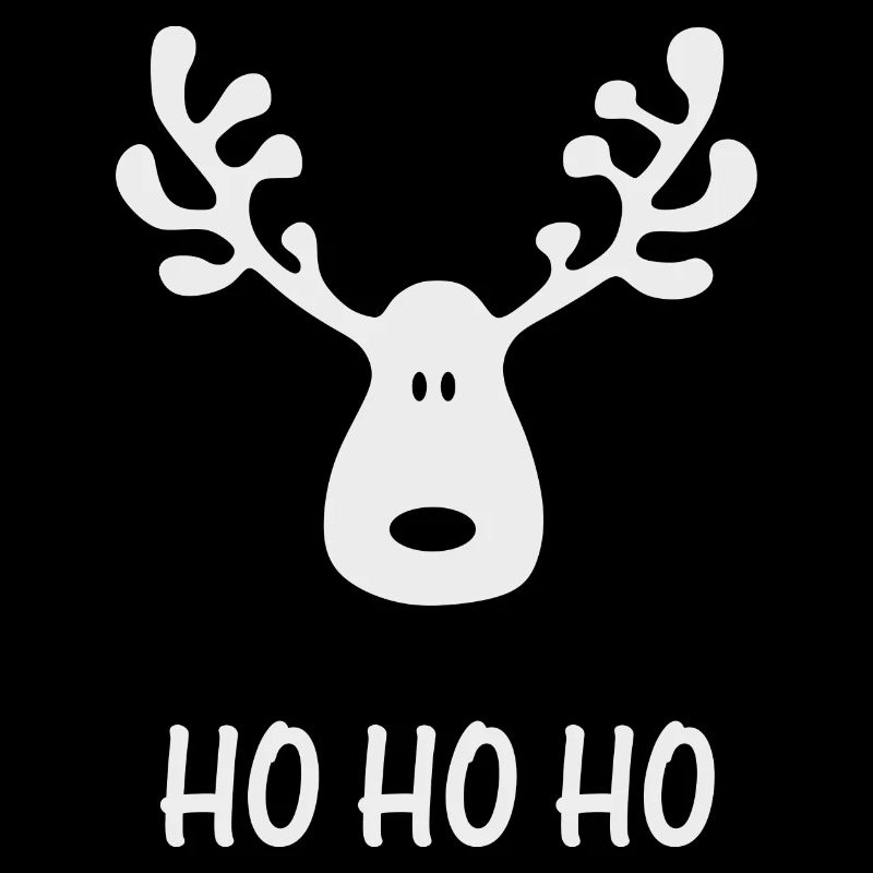 Rudolph Ho Ho Ho grey