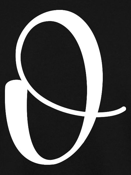 Calligraphy, initial O